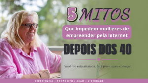 Mulher madura empreendendo pela internet depois dos 40